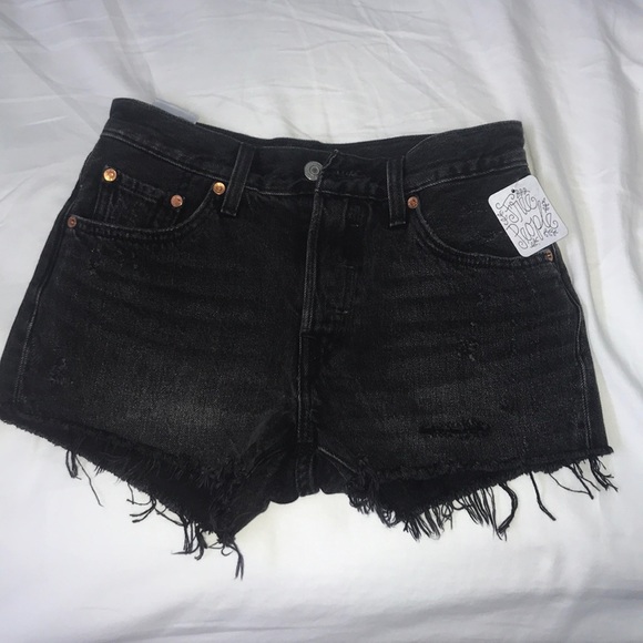 Black jean shorts - Picture 2 of 2